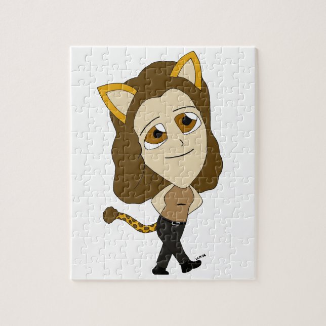 Quebra-cabeça gata chibi (Vertical)