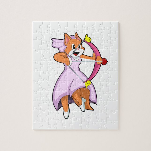 Quebra-cabeça Gata como Noiva com vestido de casamento.PNG (Vertical)