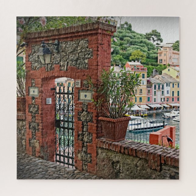 Quebra-cabeça Gateway to Portofino, Itália - 20x20 - 676 pcs (Vertical)