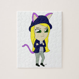 Quebra-cabeça gatinha chibi