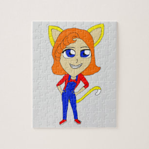 Quebra-cabeça gatinha chibi