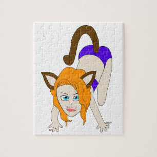 Quebra-cabeça gatinha chibi