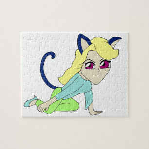 Quebra-cabeça gatinha chibi