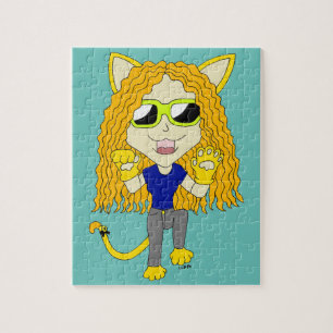 Quebra-cabeça Gatinha Chibi com patas