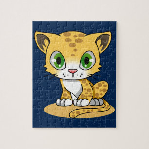quebra-cabeça gatinho de desenho animado