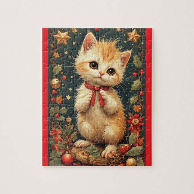 Quebra-cabeça Gatinho Fofinho de Férias  (Vertical)