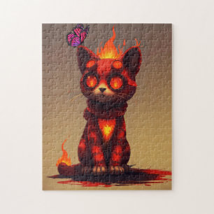 Quebra-cabeça Gatinho Inferno
