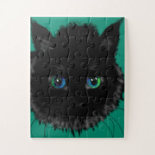 Quebra-cabeça Gatinho Preto