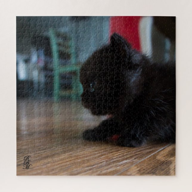 Quebra-cabeça Gatinho Preto de Perto (Vertical)