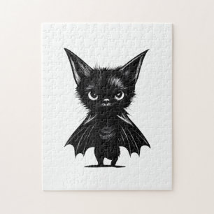 Quebra-cabeça Gatinho Preto, Grumpy, Do Dia Das Bruxas