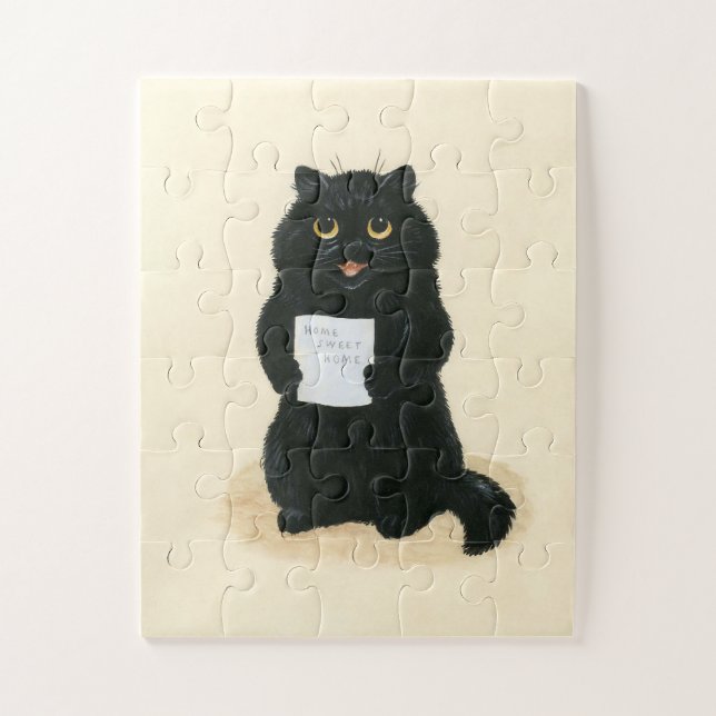 Quebra-cabeça Gatinho Preto para Casa Doce Abrigos de Emergência (Vertical)