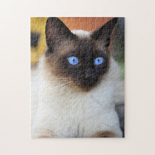 Quebra-cabeça Gatinho Siamês Bonito (Vertical)