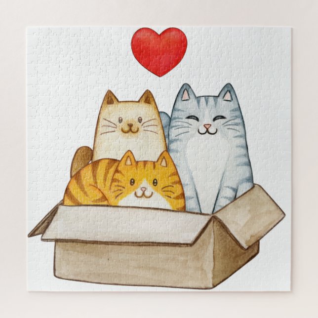 Quebra-cabeça gato (Vertical)