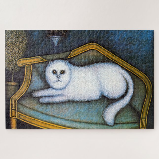 Quebra-cabeça Gato Angora, Morris Hirshfield (Horizontal)