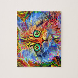 Quebra-cabeça Gato Arco-Íris de olhos insetos