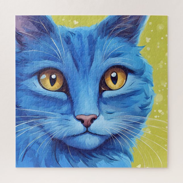 Quebra-cabeça Gato Azul Grande (Vertical)