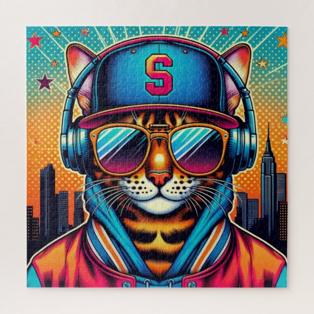 QUEBRA-CABEÇA GATO BENGAL NA CIDADE-6 (Vertical)