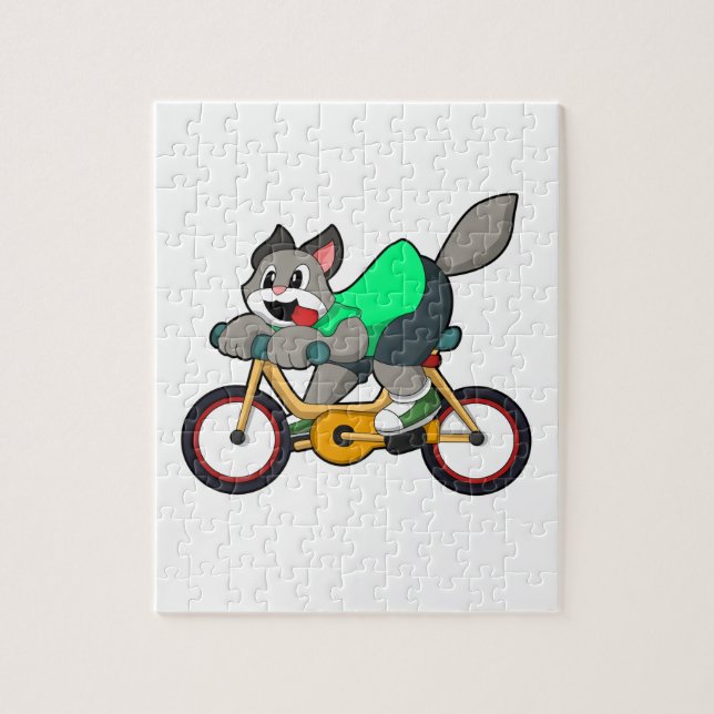 Quebra-cabeça Gato com Bicicleta (Vertical)