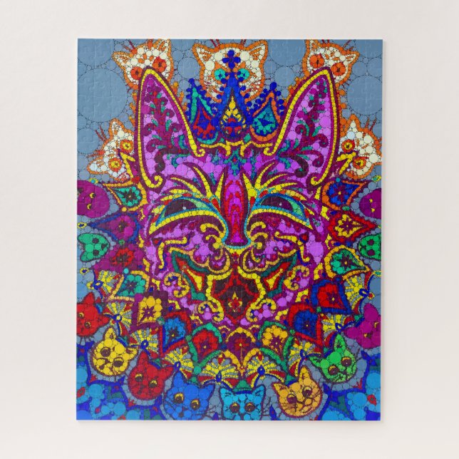 Quebra-cabeça Gato com Colar de Gato por After Louis Wain (Vertical)