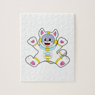 Quebra-cabeça Gato como astronauta na fantasia