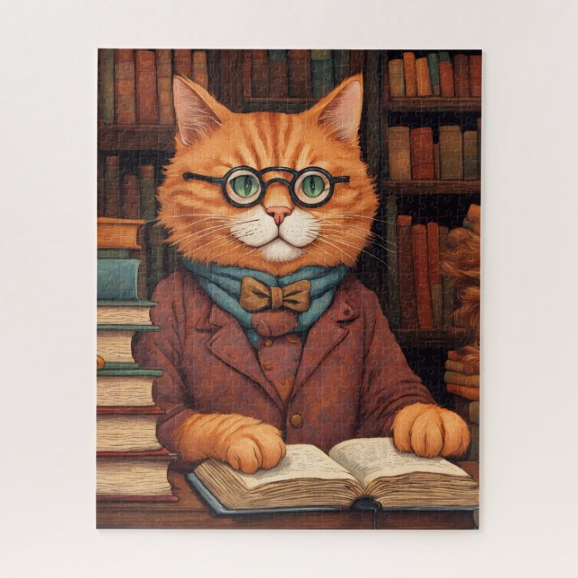 Quebra-cabeça gato da biblioteca #19 puzzle (Vertical)
