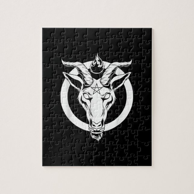 Quebra-cabeça Gato de Cabra Escura, Lúcifer Satânico Beelzebub G (Vertical)