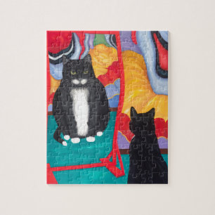 Quebra-cabeça Gato De Gordura De Casa Tuxedo