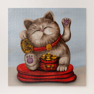 Quebra-cabeça Gato de Maneki-neko Beckoning