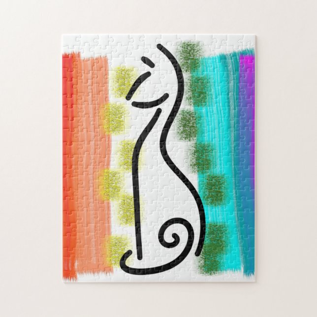 Quebra-cabeça Gato de meio século (Vertical)