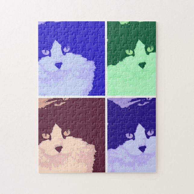 Quebra-cabeça Gato de Pop de Arte Longa (Vertical)