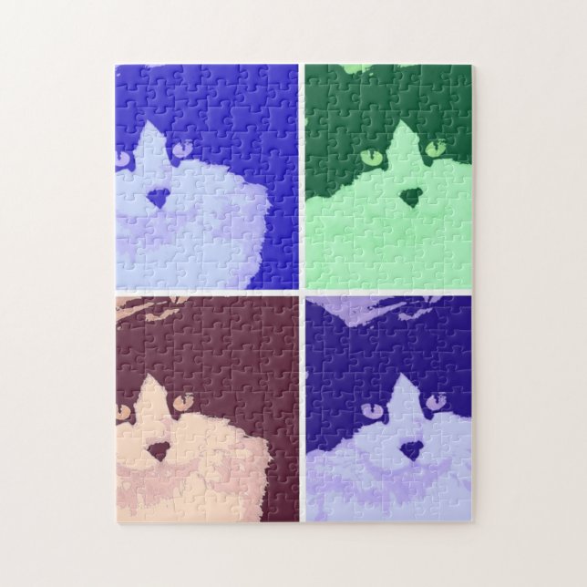 Quebra-cabeça Gato de Pop de Arte Longa (Vertical)