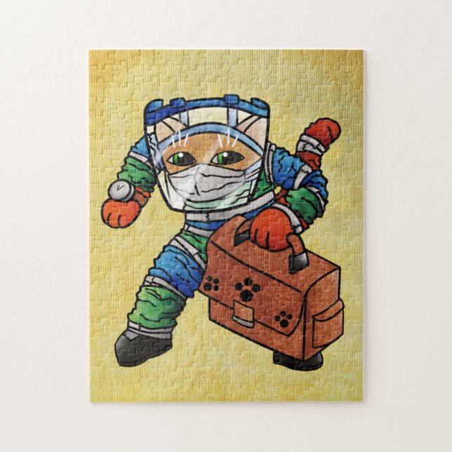 Quebra-cabeça Gato de Segurança de Alerta de Permanência (Vertical)