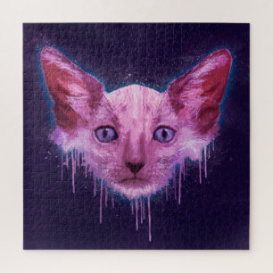 Quebra-cabeça Gato do homem-lobo de Lykoi do pop art