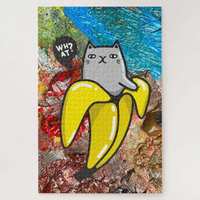 Quebra-cabeça Gato e cores (Vertical)