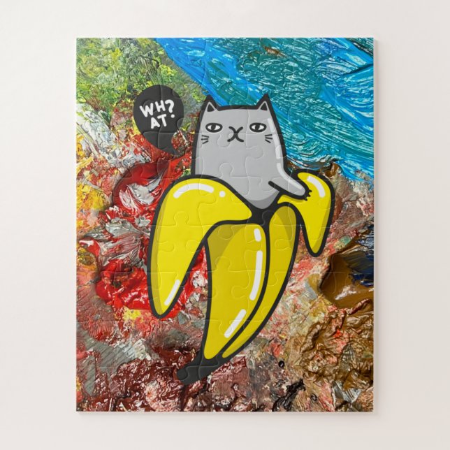 Quebra-cabeça Gato e cores (Vertical)