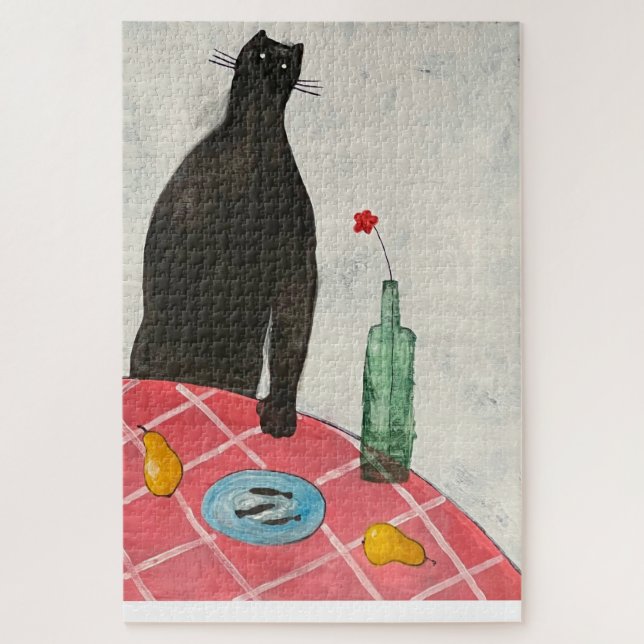 Quebra-cabeça Gato e peixe (Vertical)