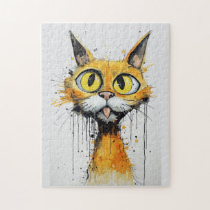 Quebra-cabeça Gato Engraçado