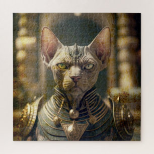 Quebra-cabeça Gato guerreiro.