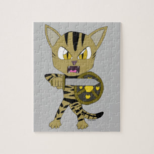 Quebra-cabeça Gato Guerreiro Chibi