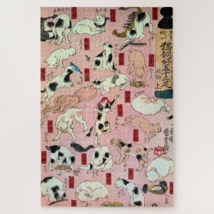 Quebra-cabeça Gato Japonês, Kuniyoshi, Ukiyo-e