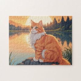 Quebra-cabeça Gato Laranja e Branco
