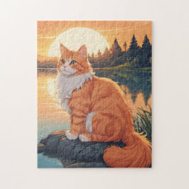 Quebra-cabeça Gato Laranja e Branco