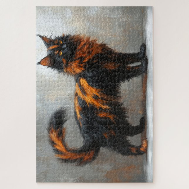 Quebra-cabeça Gato Maine Coon fofinho  (Vertical)