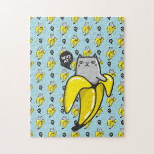 Quebra-cabeça Gato na banana