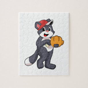 Quebra-cabeça Gato no Baseball com luva de beisebol.PNG