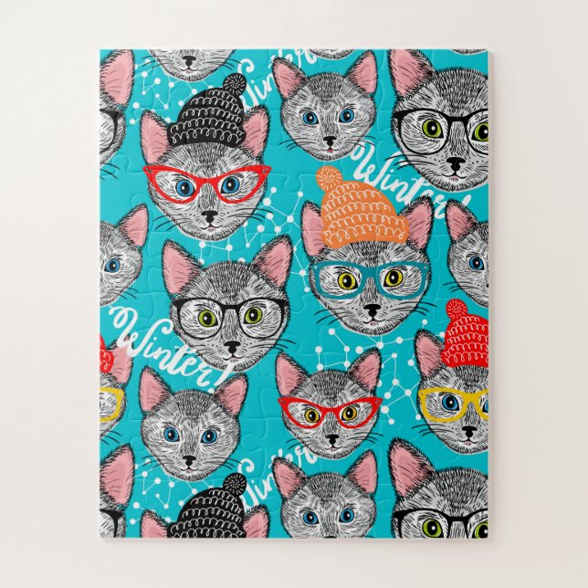 Quebra-cabeça Gato no chapéu (Vertical)