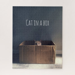 Quebra-cabeça Gato numa caixa. O mestre do gato Zen.