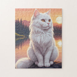 Quebra-cabeça Gato Persa Branco