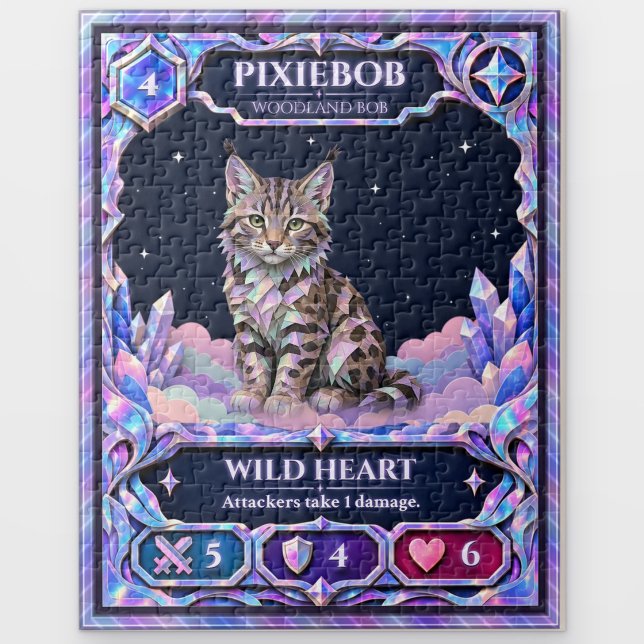 Quebra-cabeça Gato Pixiebob, Arte em Folha de Chuva (Criador carregado)