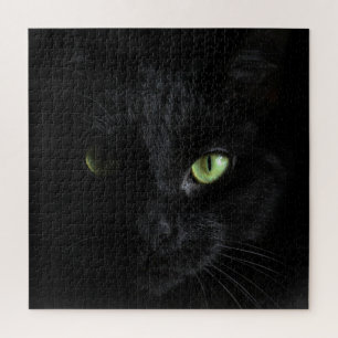 Quebra-cabeça Gato Preto c/ Olhos Verdes